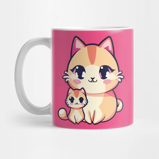 Cute Kawaii Cats Best Mom Ever by Jabir